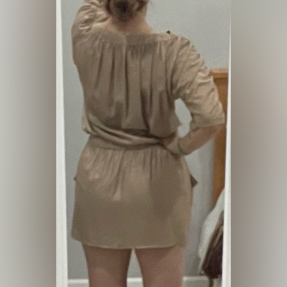 Bcbgmaxazria metallic mini dress